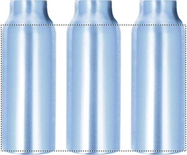 Single-wall aluminium bottle 500 ml with silicone strap: 360° printing – around the product
