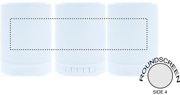 Enceinte sans fil avec éclairage tactile: Sérigraphie circulaire – autour du produit