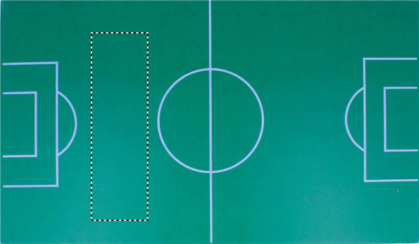 Mini football table: Logo position – grass left