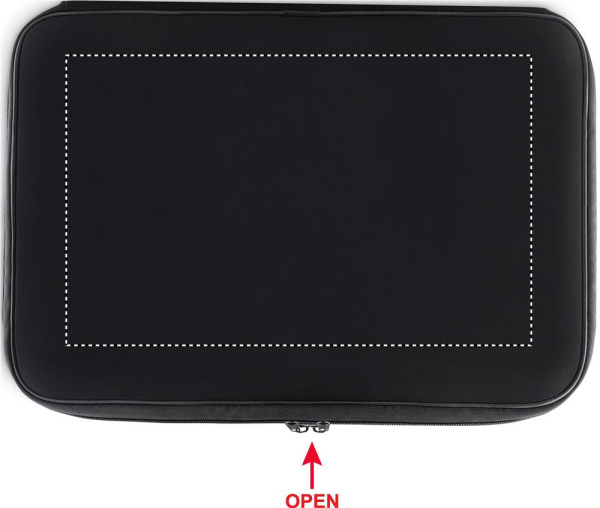 Laptop pouch in 15 inch: Logo position – back of the product