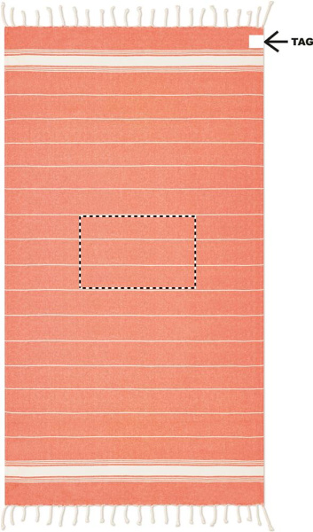 Beach towel cotton  180 gr/m²: Logo position – towel center back