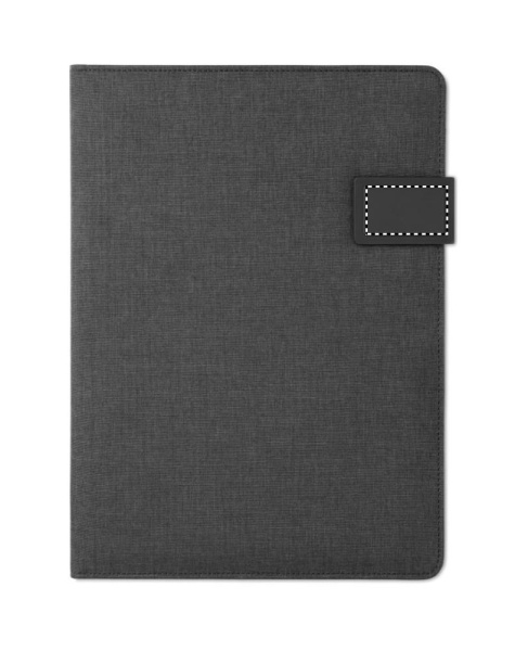 Conférencier A4 avec batterie externe: Emplacement du logo — Fermeture