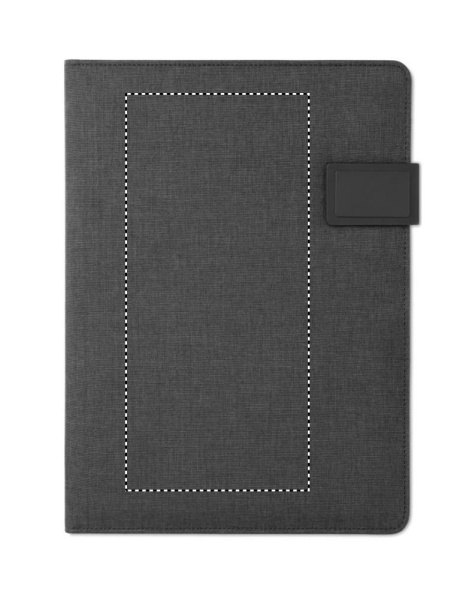 Conférencier A4 avec batterie externe: Emplacement du logo – face avant du produit
