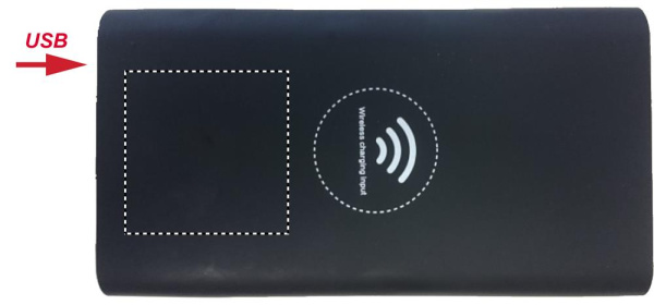 Wireless power bank Type C: Logo position – lower-left area of the product