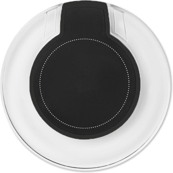Round wireless charging pad 5W: Logo position – front of the product