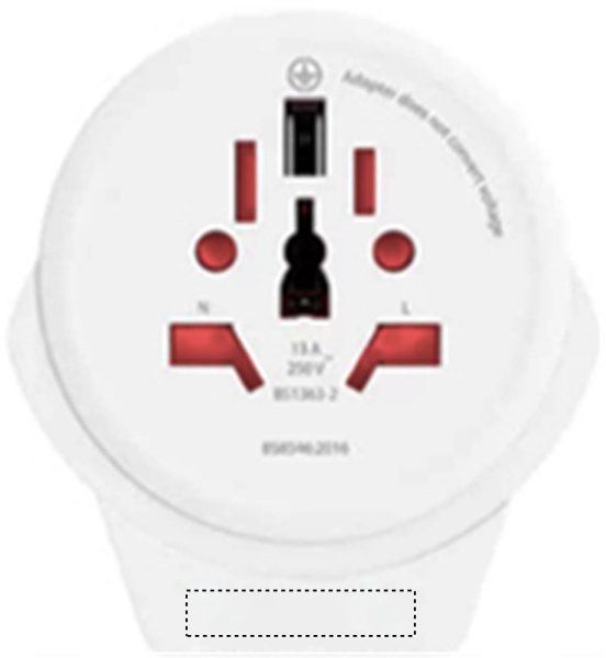 PRO World & USB, 3 pôles: Emplacement du logo – dessus du produit