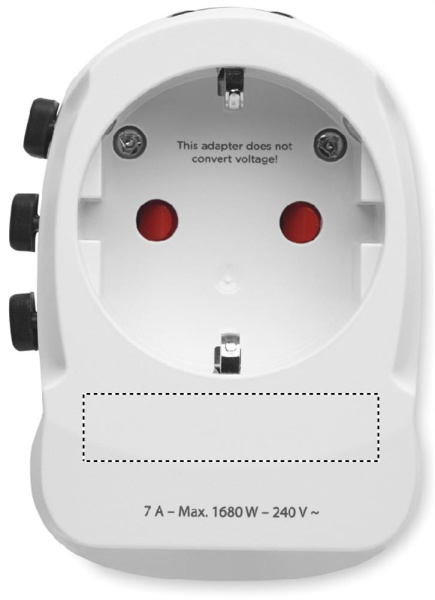 PRO Light 2x USB, 3 pôles: Emplacement du logo – dessus du produit
