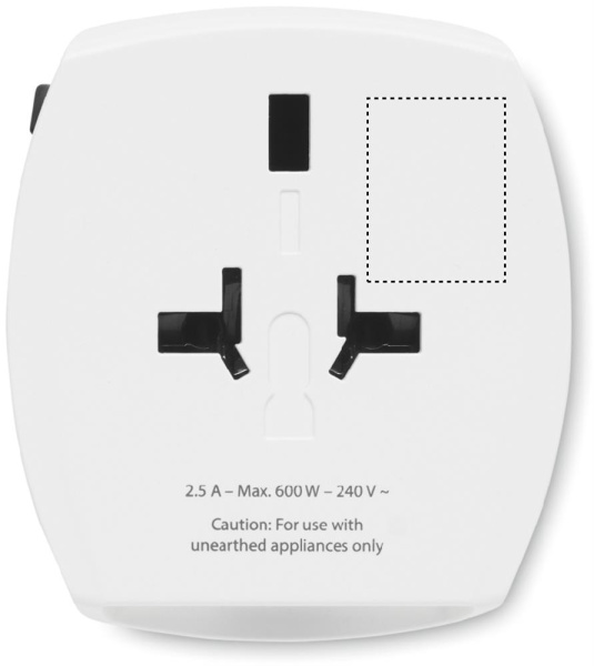 MUV USB, 2 pôles: Emplacement du logo – dessus du produit