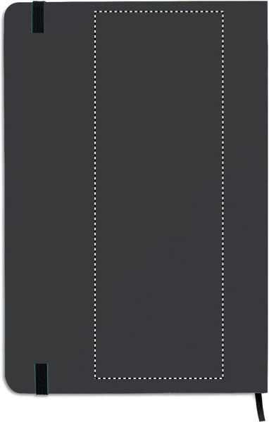 A5 notebook w/stylus 72 lined: Logo position – back of the product