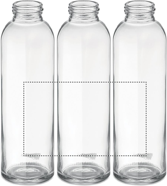 Glastrinkflasche mit Neoprenhülle 500 ml: Rundum-Siebdruck – rund um das Produkt