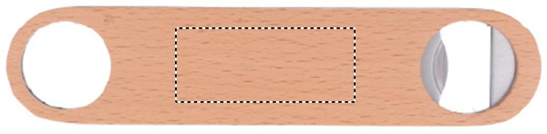 Kapselheber aus Holz: Tampondruck – Vorderseite des Produkts