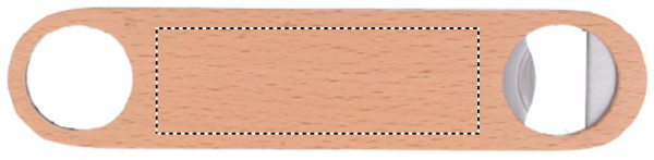 Kapselheber aus Holz: Logoposition – Vorderseite des Produkts