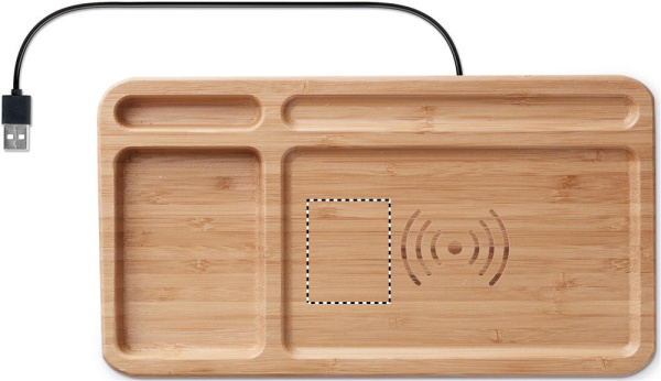 Chargeur sans fil 5 W: Emplacement du logo — Chargeur: Côté gauche