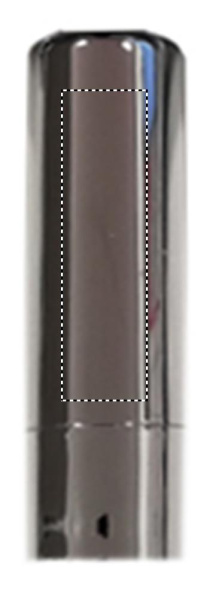 Lip balm in UV finish: Logo position – back of the product