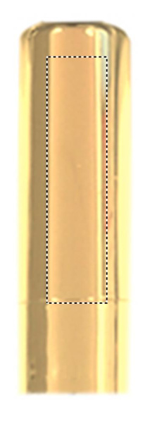 Lip balm in UV finish: Logo position – label
