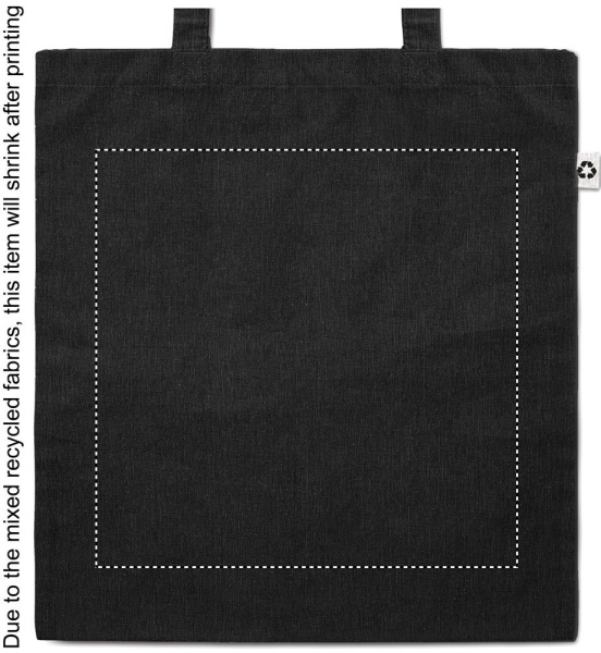 Sac de courses à 2 tons 140 g: Emplacement du logo – face avant du produit