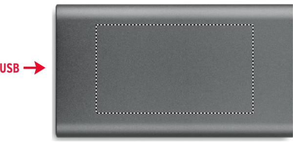 Wireless Power bank 4000mAh: Logo position – back of the product