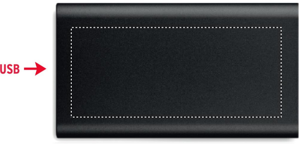 Wireless Power bank 4000mAh: Digital printing – back of the product