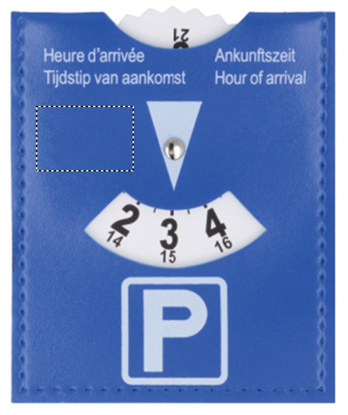 Parkimiskell PVC-st: Logo asukoht – toote esikülje vasak pool