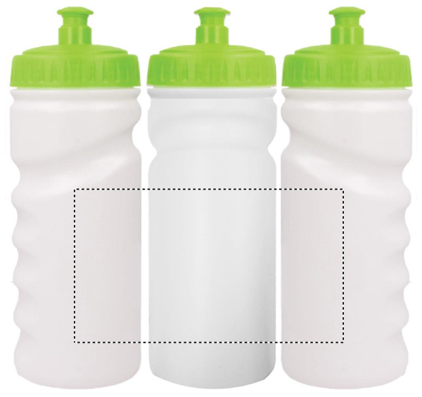 Urheilujuomapullo 500 ml: Ympäripainatus – tuotteen ympäri