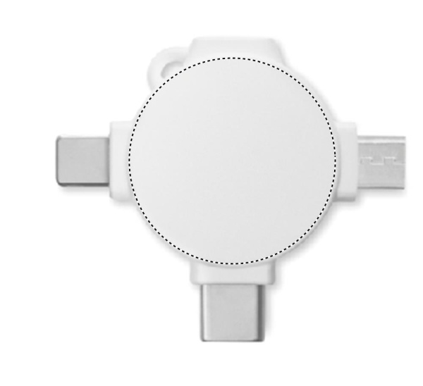 Câble adaptateur 3 en 1: Impression numérique — Avant du produit