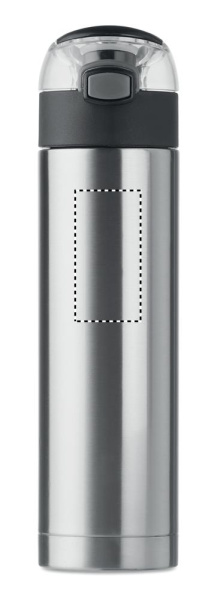 Bouteille à double paroi 400 ml: Emplacement du logo – partie supérieure de la face avant du produit