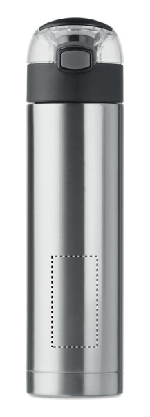Bouteille à double paroi 400 ml: Emplacement du logo – partie inférieure de la face avant du produit