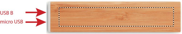 Powerbank 2200 mAh Bambus POWERBAM: Logoposition – rechte Seite des Produkts