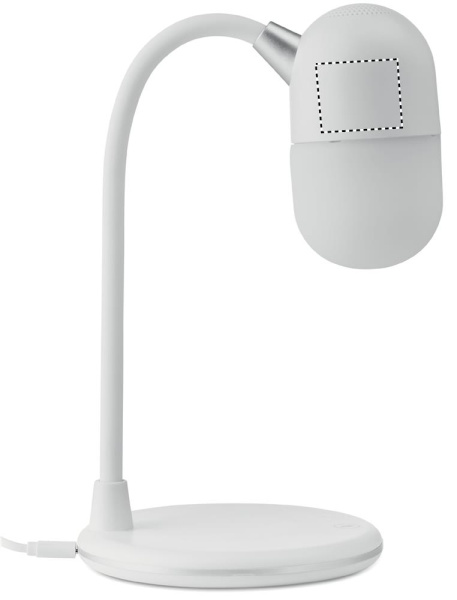 LED Lampe mit Ladestation: Logoposition – Lampe Links