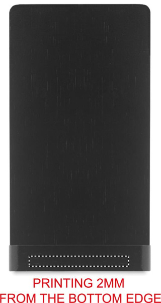 Bambusest juhtmevaba laadimisalus 5W WIRESTAND: Logo asukoht – Alumine esine