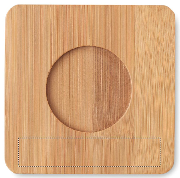 2 dvigubų sienelių espreso stiklinių rinkinys BELIZE: Logotipo vieta – Coaster 1 front