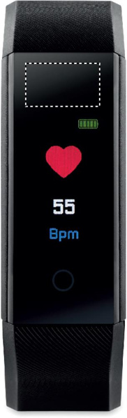 Montre connectée santé: Emplacement du logo – partie supérieure de la face avant du produit