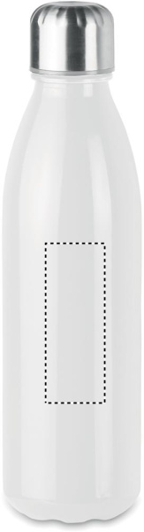 Lasinen juomapullo 650 ml: Logon sijainti – tuotteen takaosa