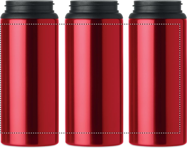 Aluminium bottle 600 ml: 360° printing – around the product