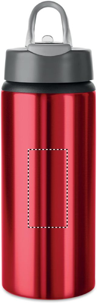 Aluminium bottle 600 ml: Logo position – front of the product
