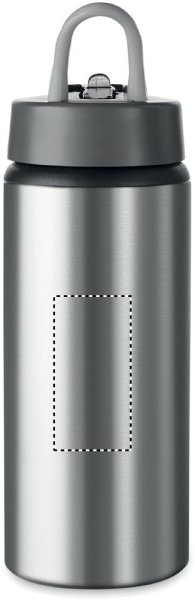 Aluminium bottle 600 ml: Logo position – back of the product
