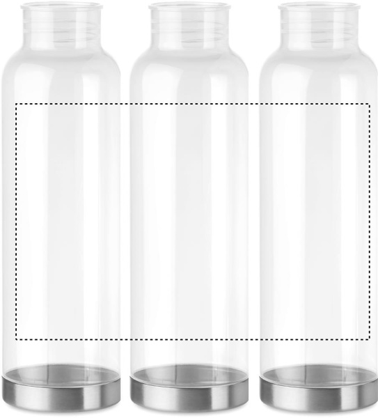Tritan™ bottle with bamboo detail 800 ml: Circular screen printing – around the product