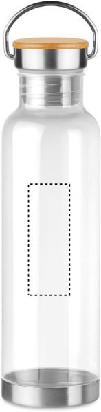 Tritan™ bottle with bamboo detail 800 ml: Logo position – back of the product