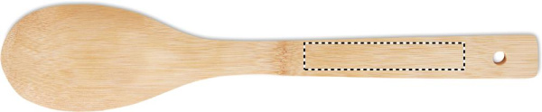 Salladssked i bambu: Logotypens placering – sked: baksida