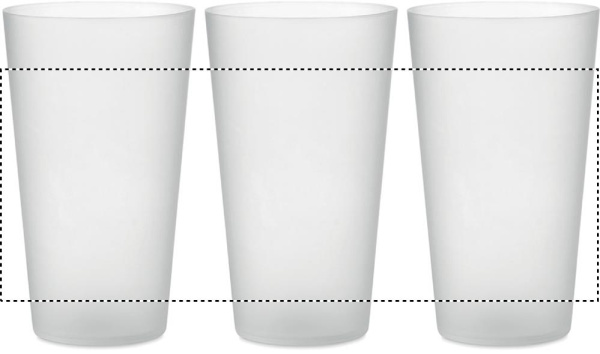 Uudelleenkäytettävä tapahtumamuki 500 ml: 360° painatus – 360 läpinäkyvä