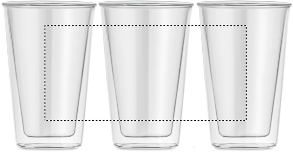 Augsta borsilikāta stikls 350ml: Apļveida sietspiede – apkārt izstrādājumam