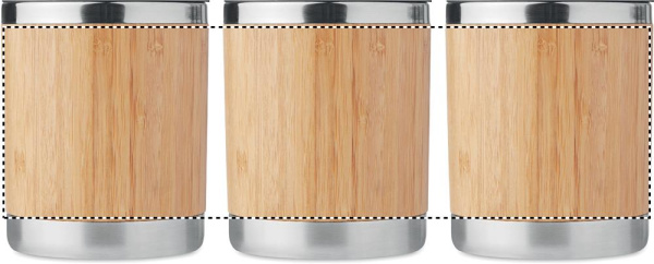 Termoglāze Lokka bambusa apvalkā 250 ml: 360° druka – apkārt izstrādājumam