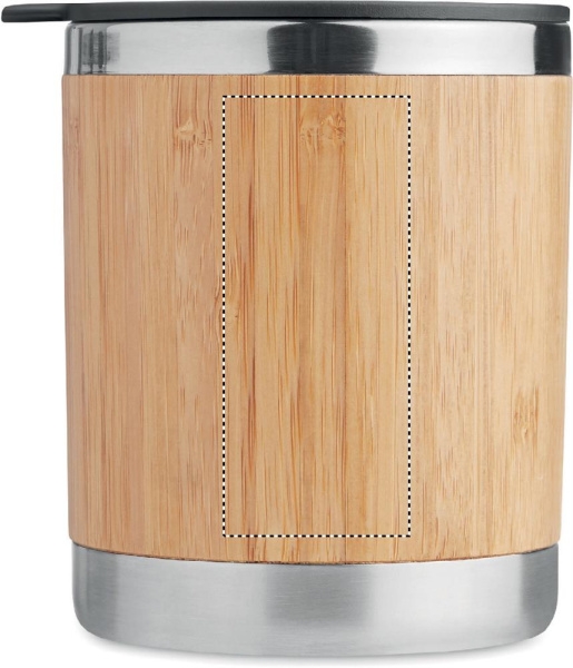Termoglāze Lokka bambusa apvalkā 250 ml: Lāzergravēšana – izstrādājuma aizmugure