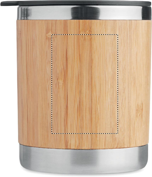 Termoglāze Lokka bambusa apvalkā 250 ml: Tampodruka – izstrādājuma aizmugure