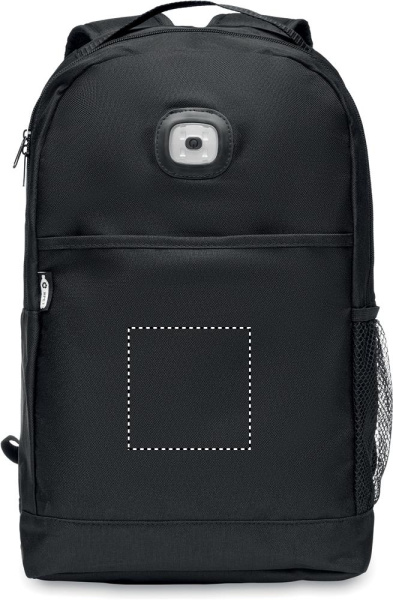 Sac à dos en RPET avec éclairage COB: Impression par transfert — Poche