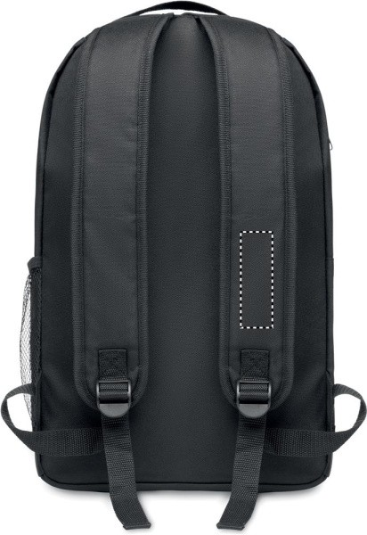 Sac à dos en RPET avec éclairage COB: Emplacement du logo — Sangle: Côté gauche