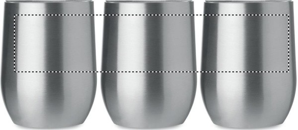 Kaksiseinäinen pullo ja 2 mukia CHIN SET: Ympäripainatus – Pyöreänäyttömuki 1