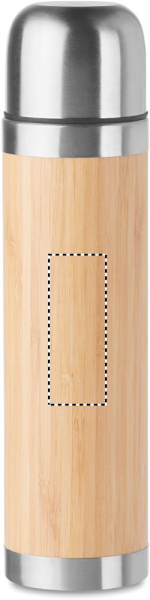 Thermos med bambu 400ml CHAN BAMBOO: Logotypens placering – flaska: baksida