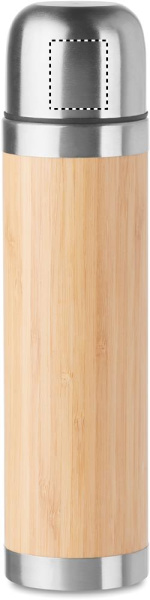Thermos med bambu 400ml CHAN BAMBOO: Logotypens placering – lock: framsida
