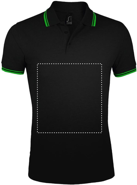 PASADENA Herren Polo 200g: Logoposition – Vorderseite des Produkts